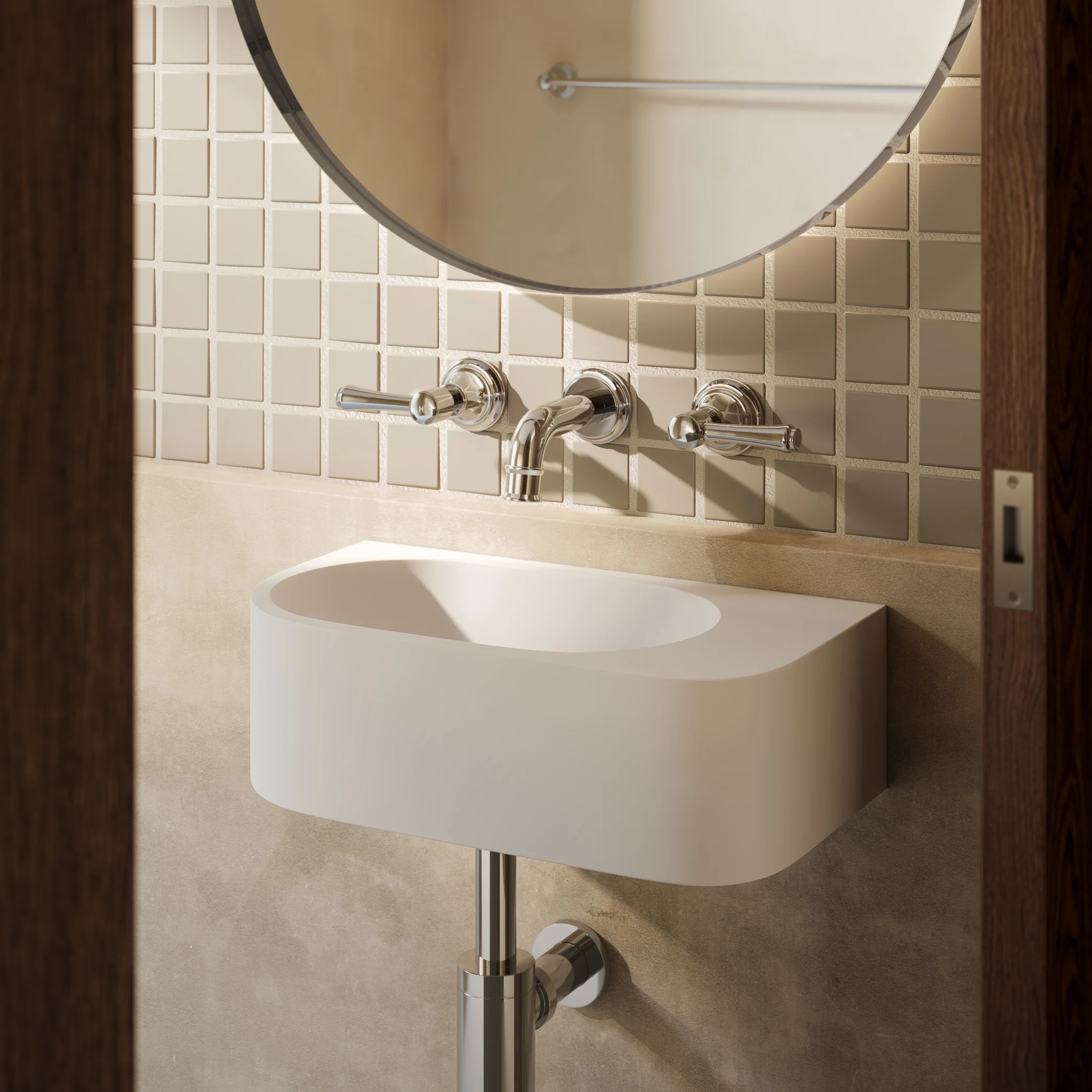Kingsley Mini Wall Mounted Spout V1 CH