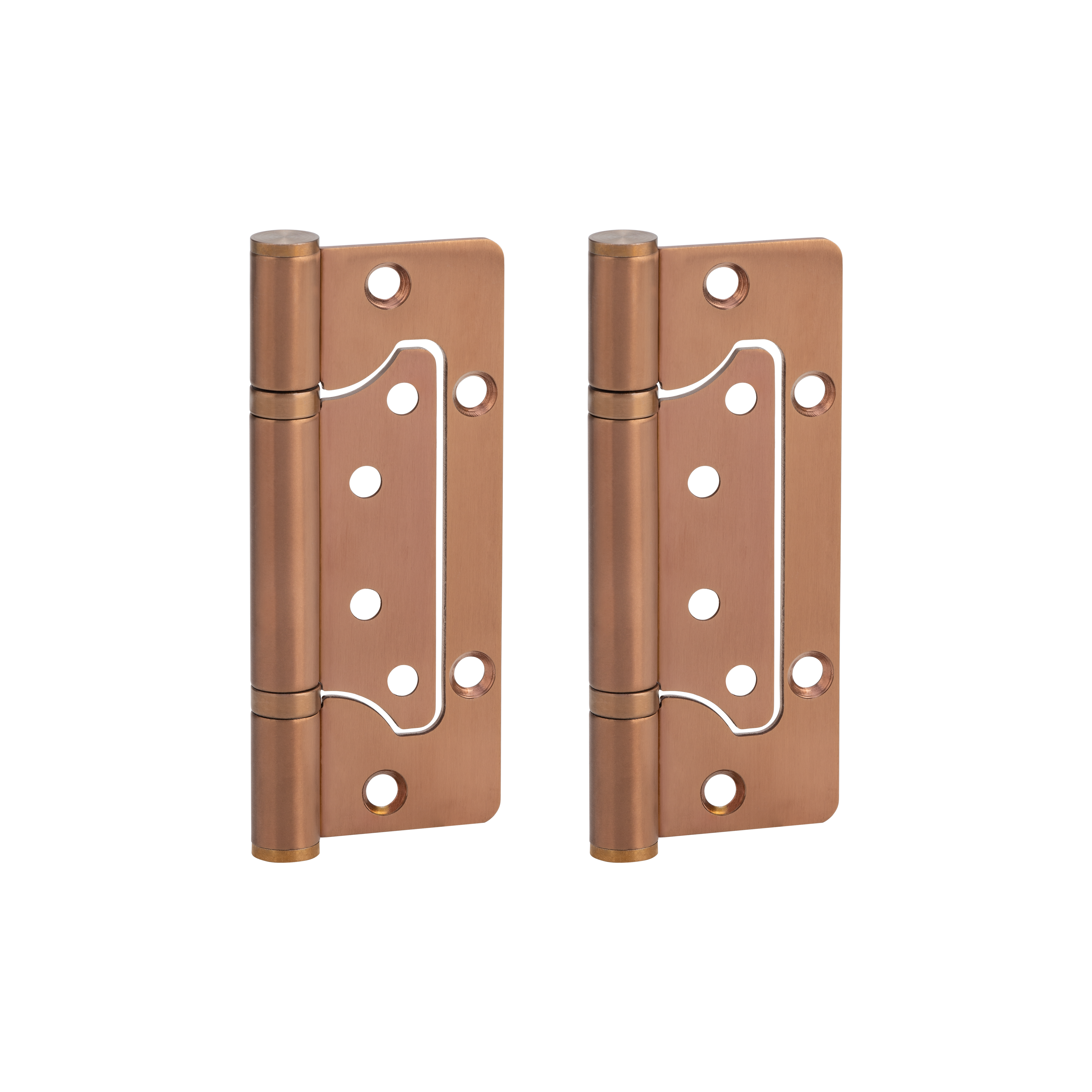 Ellis flush door hinge Pair BrushedCopper