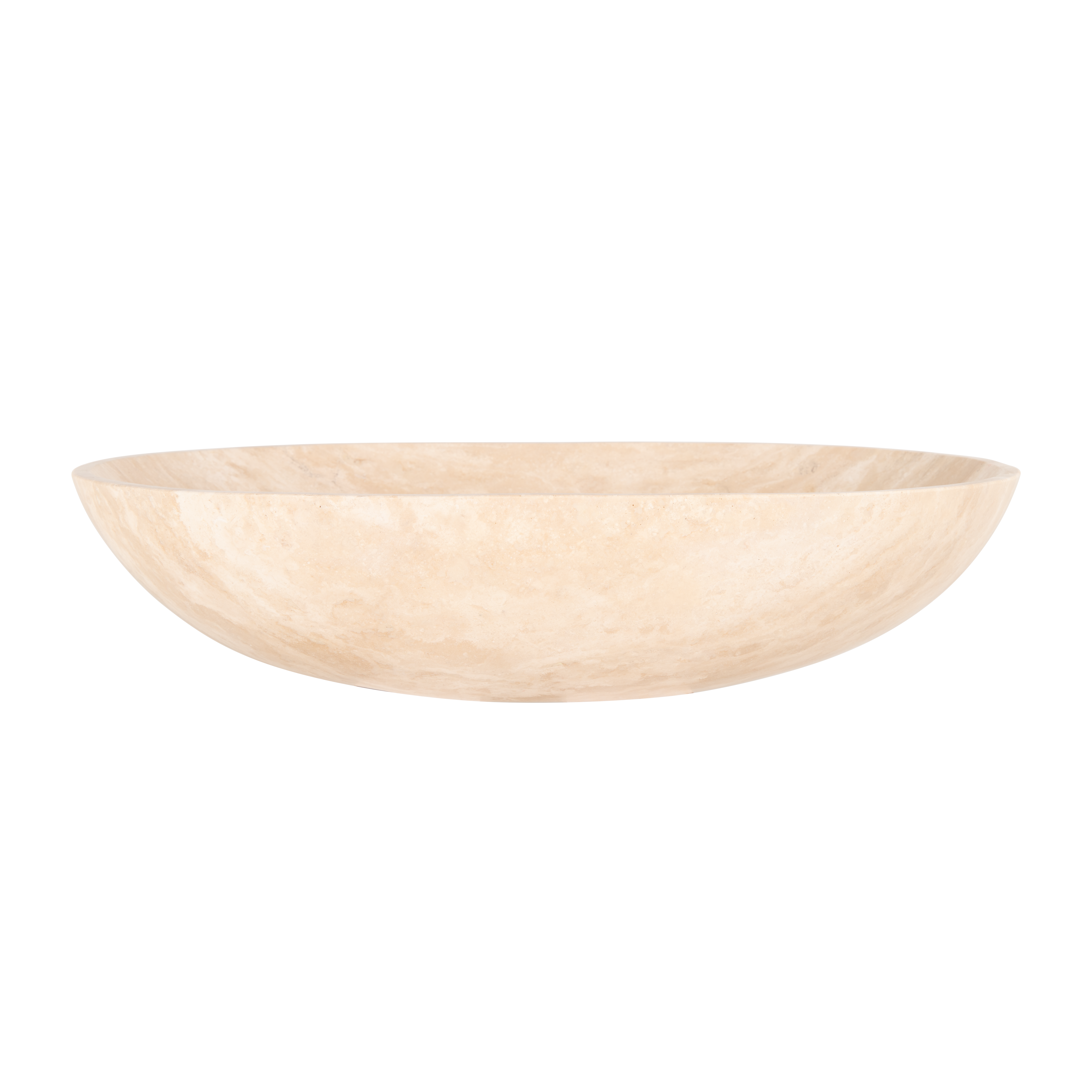 Pedra Oval Basin BeigeTrav Front 1