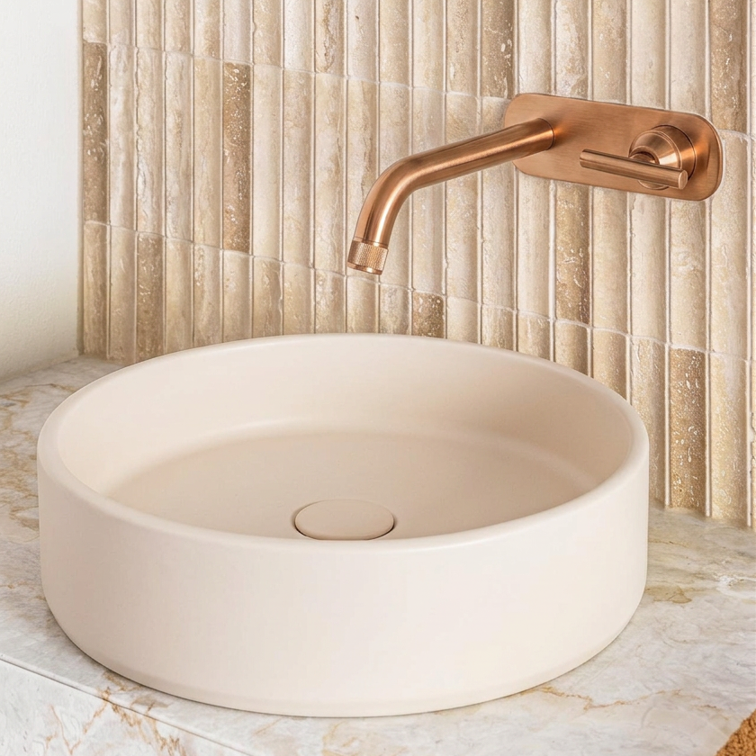 Avi Pop Up Waste Lid - Almond