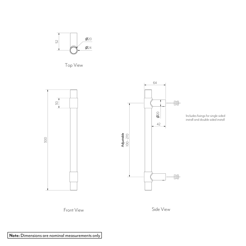 MODI Entry Door Pull 300 Gallery Spec-01