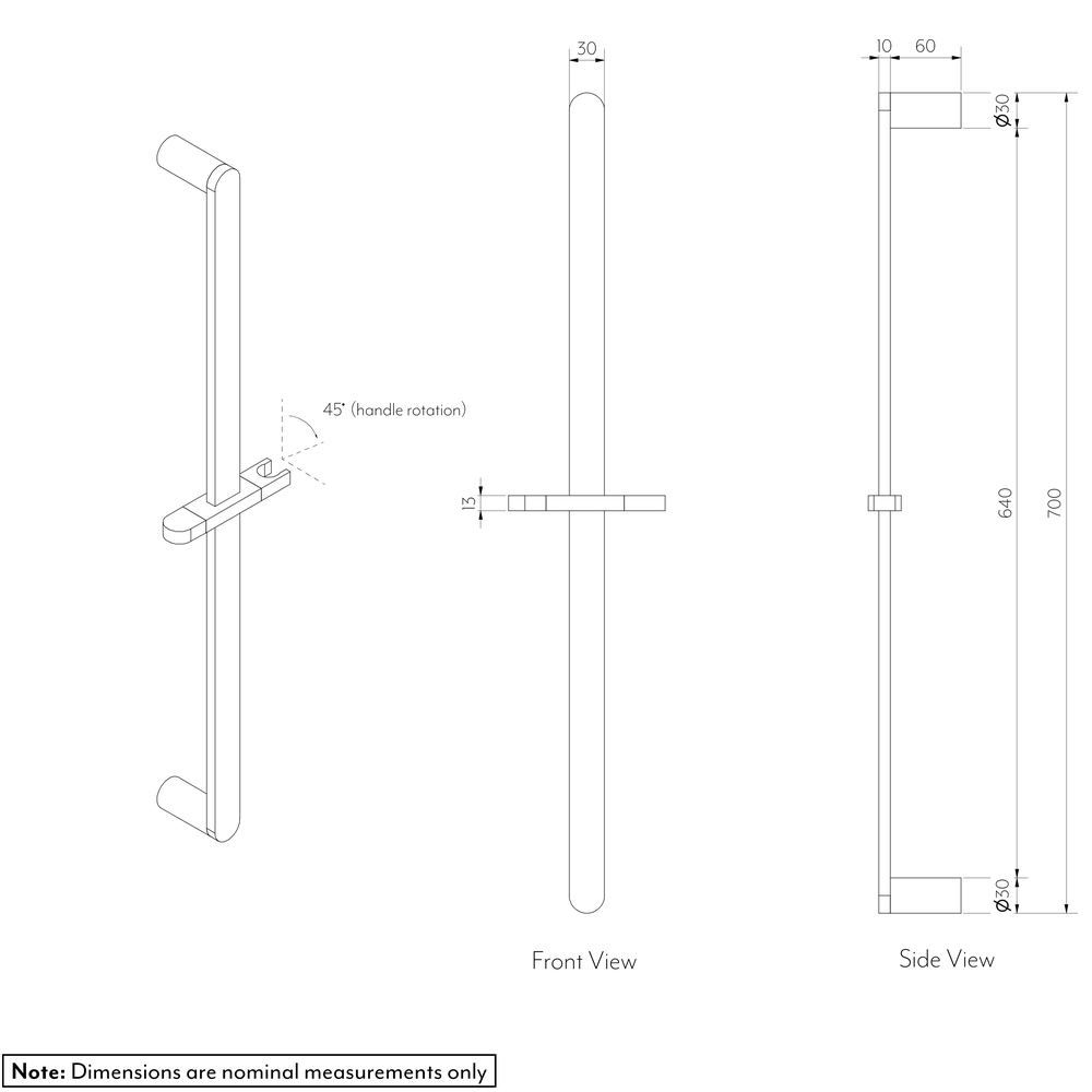 MILANI Shower Rail SPEC2-01
