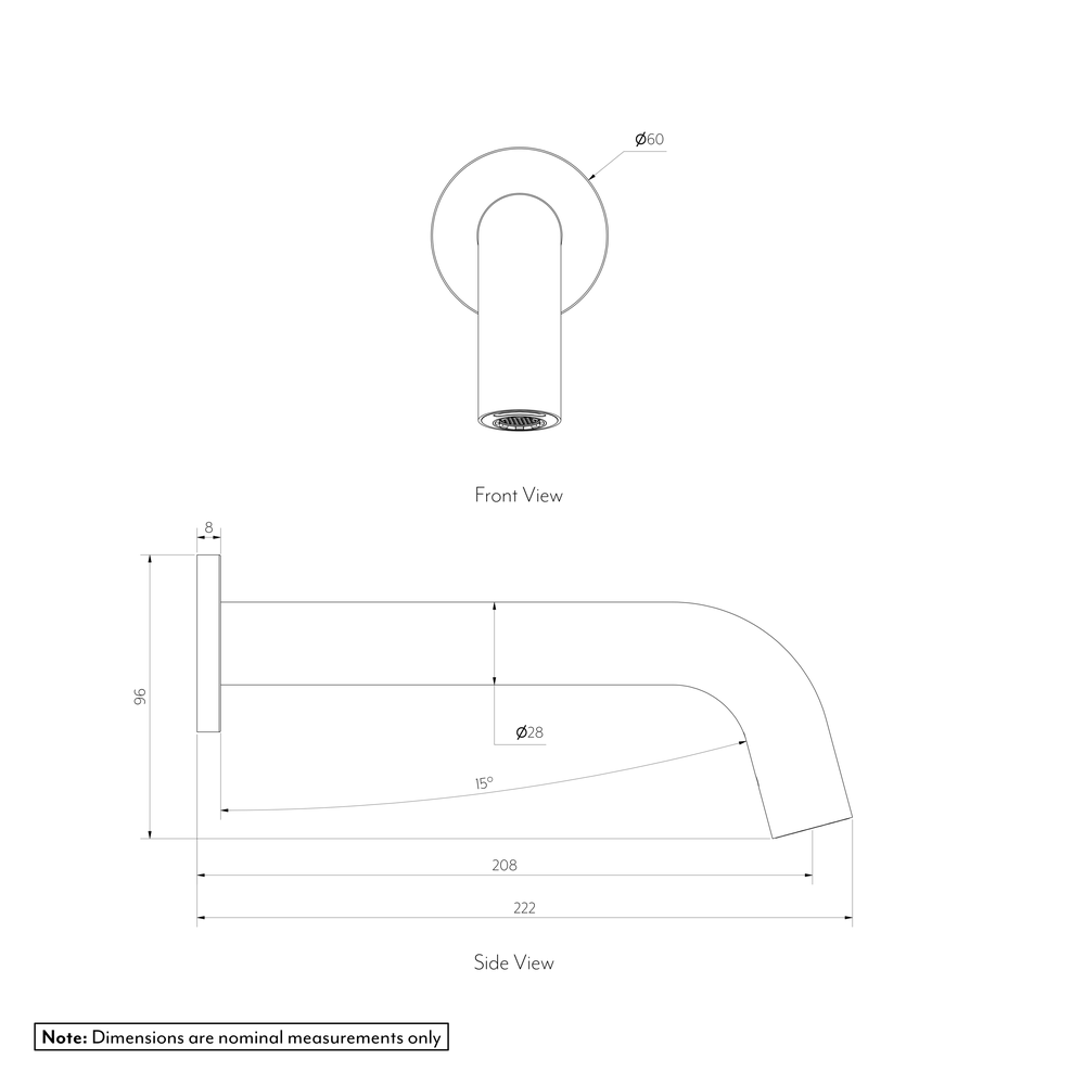 Sensor wall mounted Spout SPEC-01