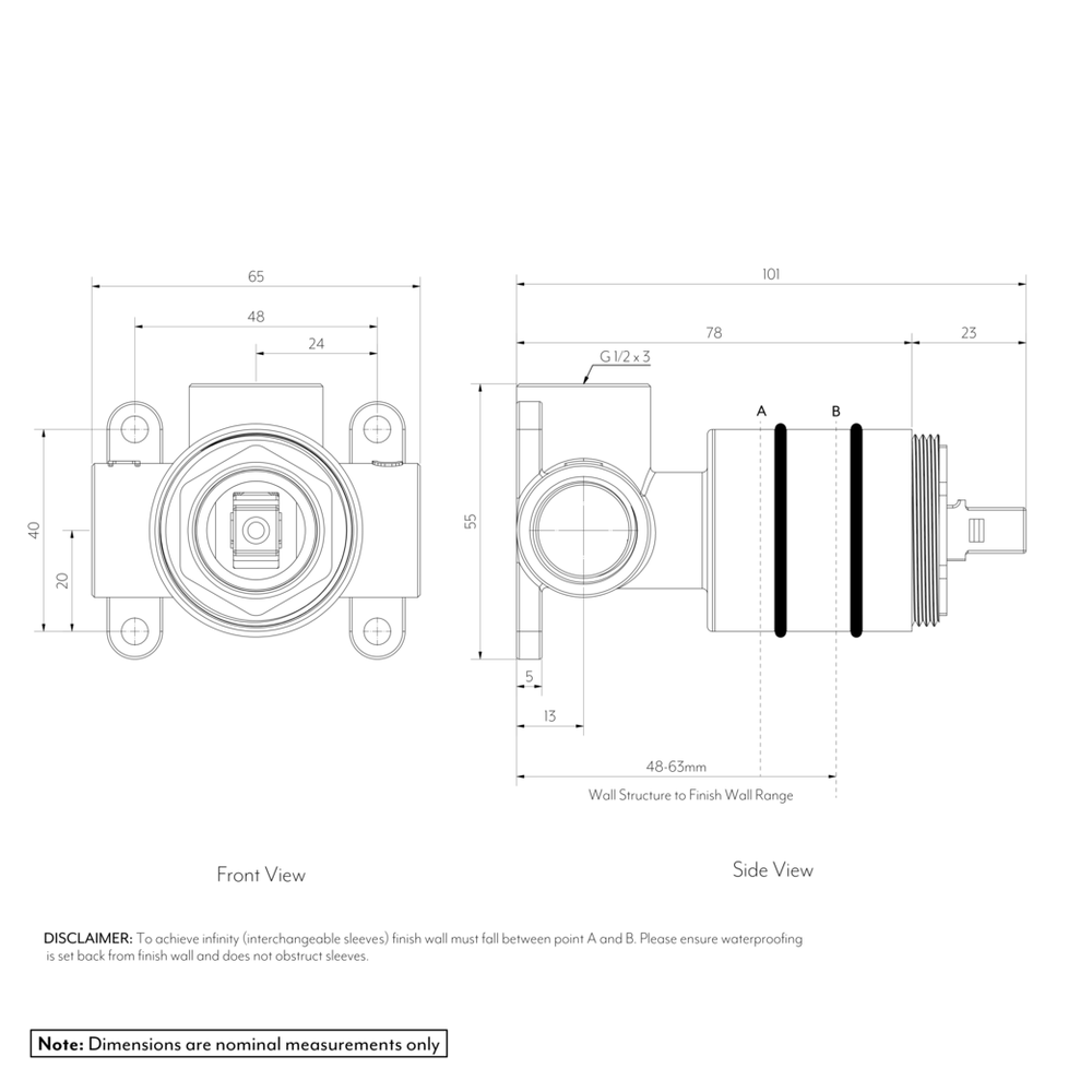 In-Wall Stainless Steel 316 SPEC-01