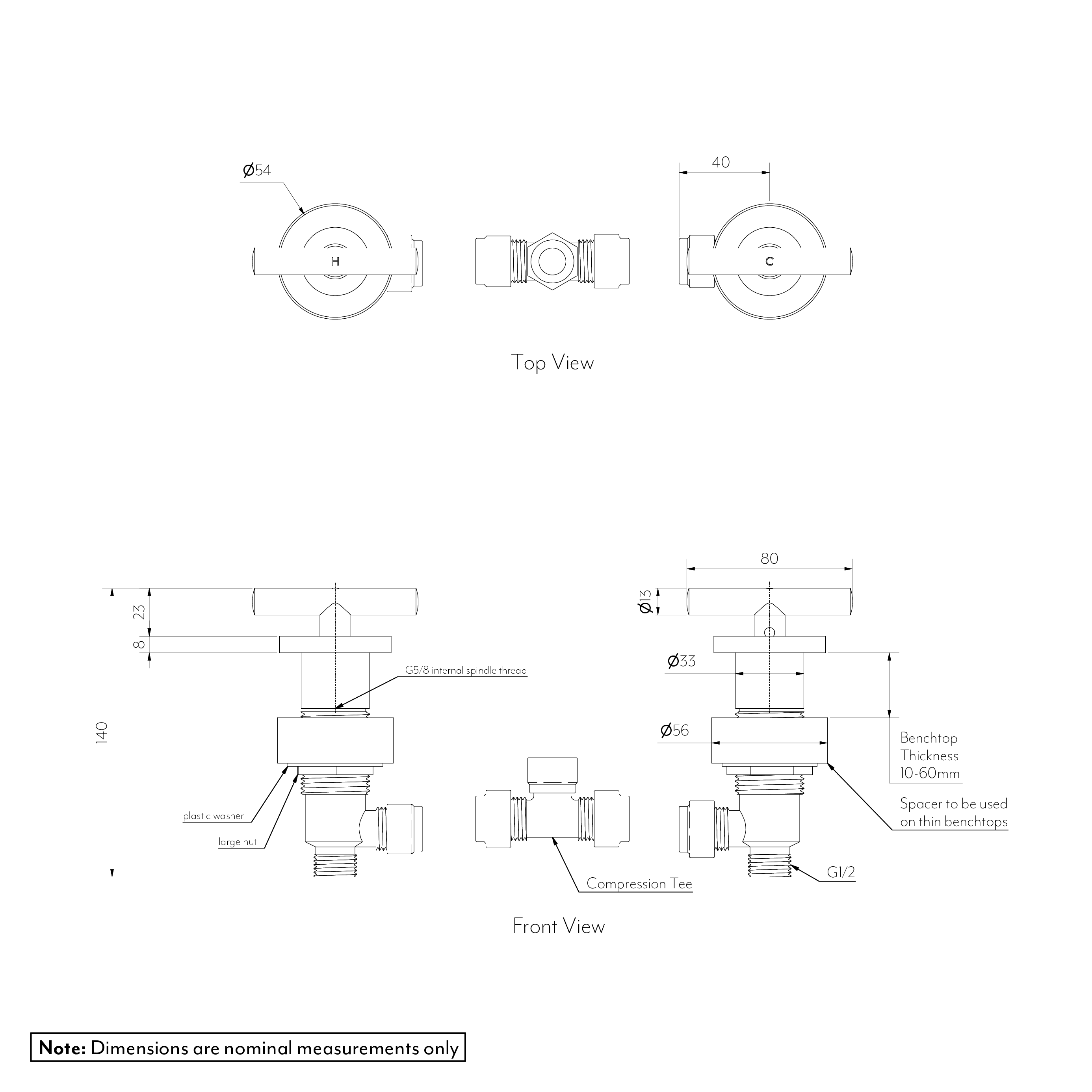BARRE Assembly Bench Mounted Taps Gallery Spec-01