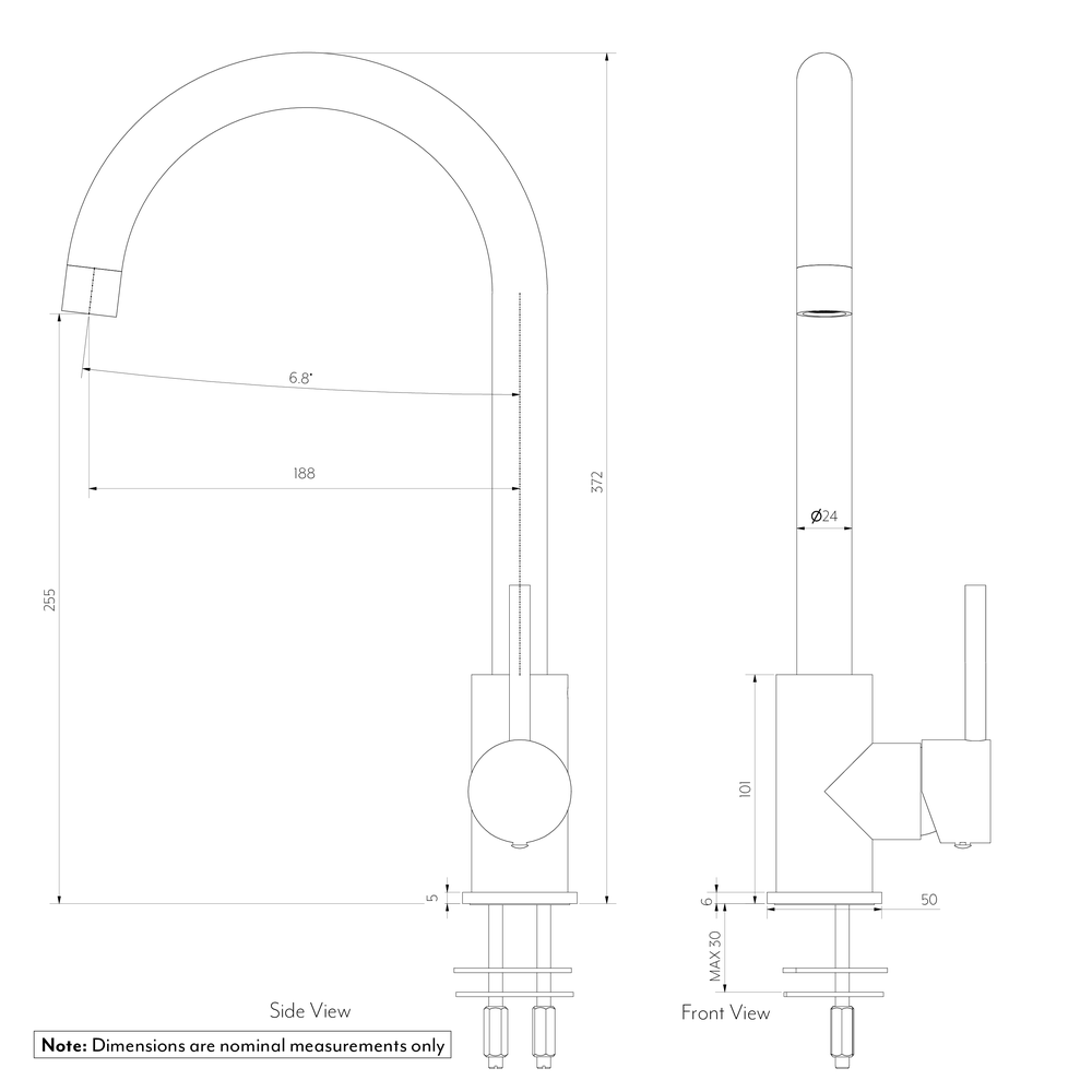 Elysian Kitchen Mixer SPEC