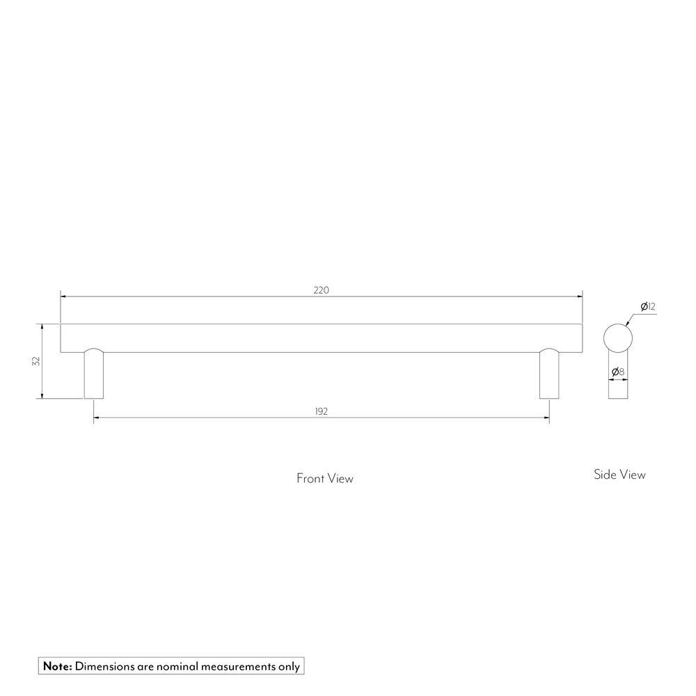TEZRA Cabinetry Pull 220 Spec-01