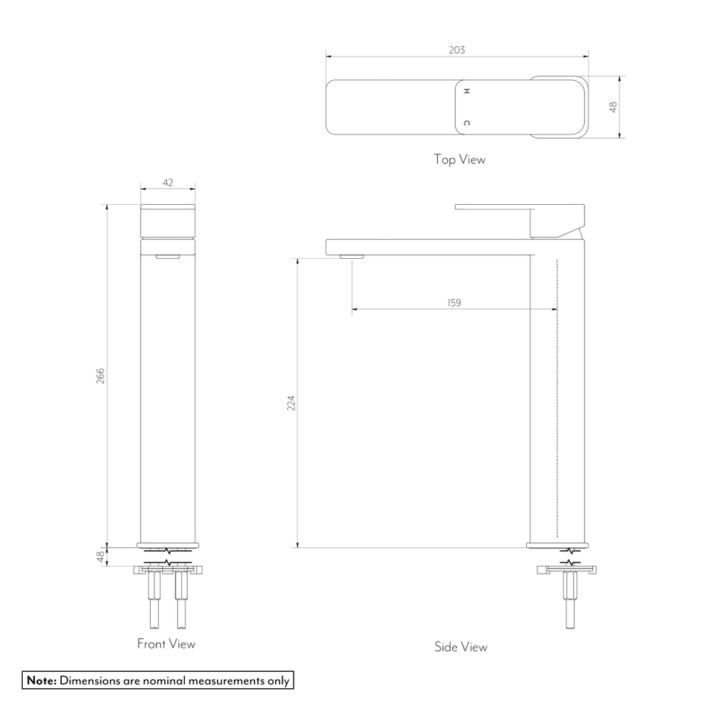 Nesso Extended Basin Mixer SPEC-01