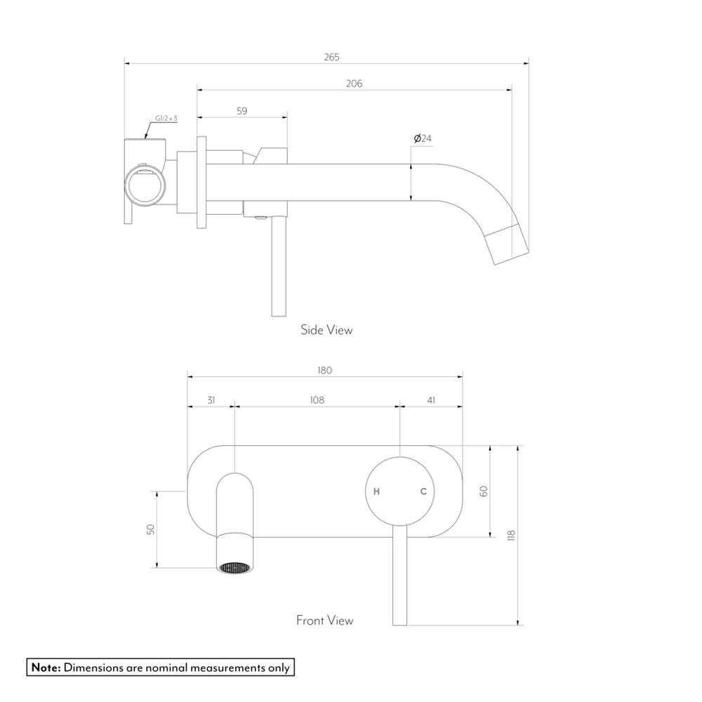 Elysian Minimal Wall Mounted Set SPEC-01