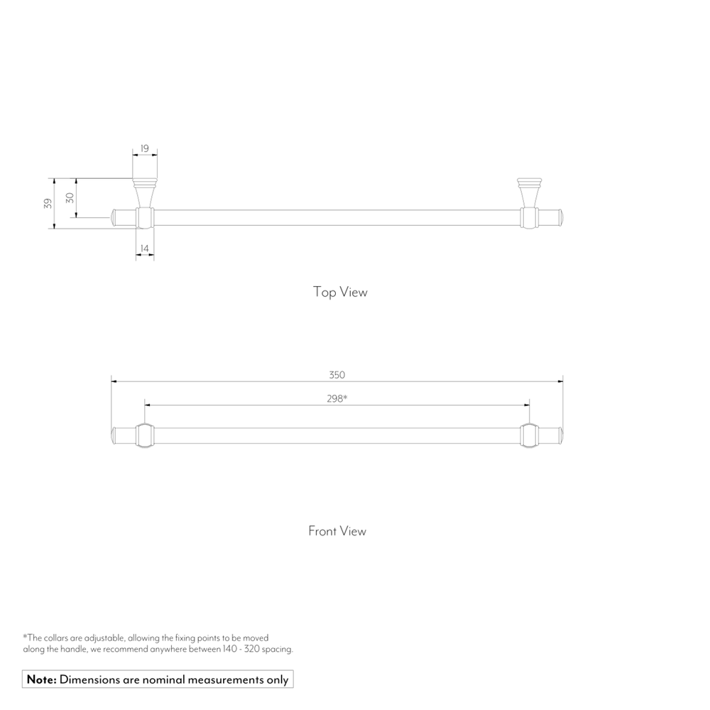 350 Kinglsey Adjustable Cabinetry Pull GALLERY SPEC-01