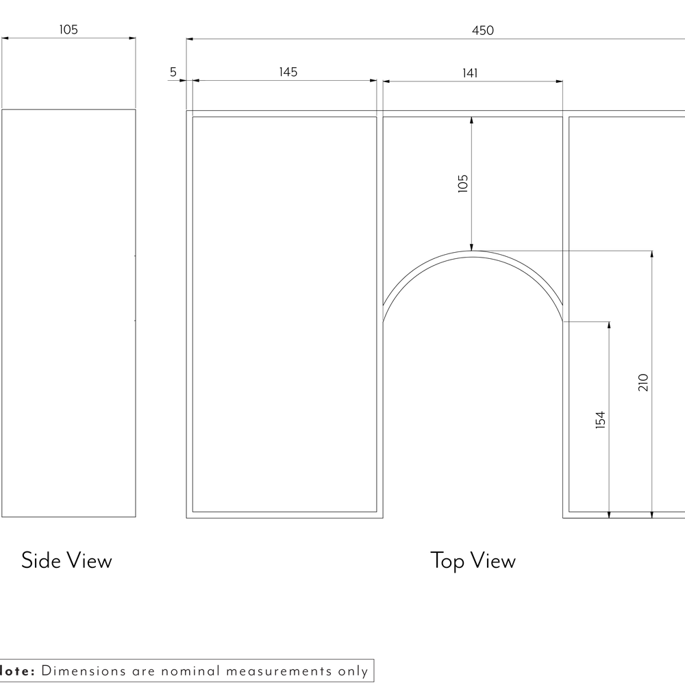 Perspex insert 600mm Spec-01