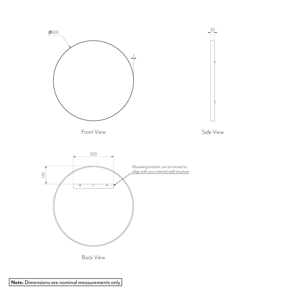 Round Mirror 600mm Gallery Spec-01