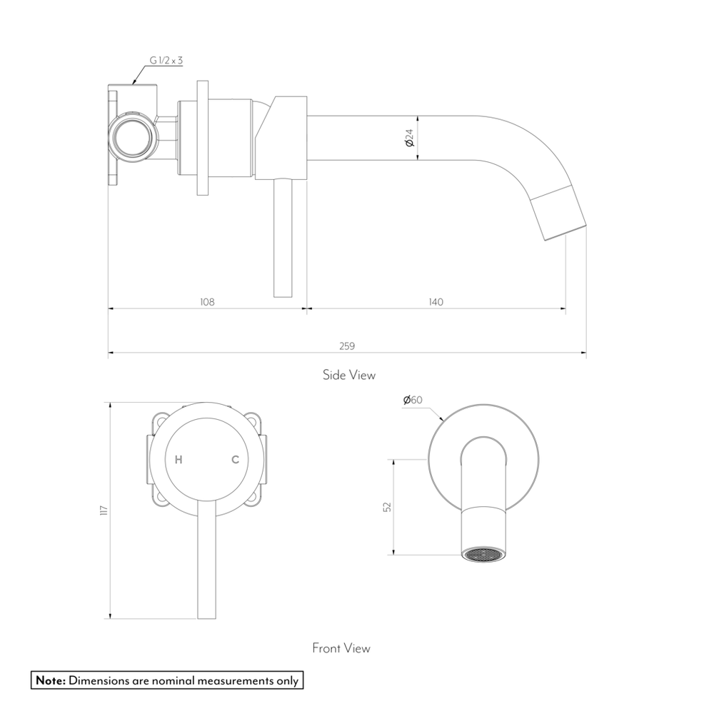 Sola Minimal Mixer   Spout Set SPEC-01