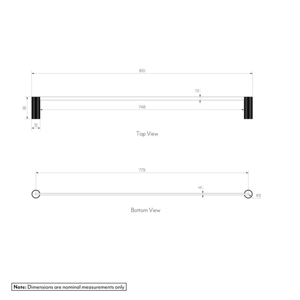 Namika- Single Towel Rail -GALLERY SPEC-01